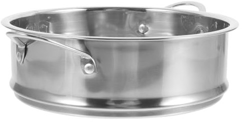 Kichvoe Babyanzug Küche - Dampferkorb mit Dampfkorb mit Doppelter Griff mit Doppeltem Griff Traditionellem Dampfnetzkorb für Die Heimküche 18 cm (Silber) Poren Dämpfeinsatz Lebensmittel