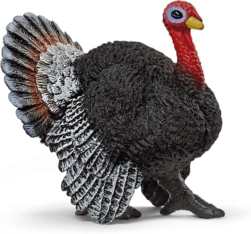 Schleich Farm World - Turkey Toy Figurine - Kids Ages 3+ | 13900 | Farm Animal Figurine, Realistic Animal Toys, Barn Toy for Kids 3+, Screen-Free Imaginative Pretend Play, Montessori Toy