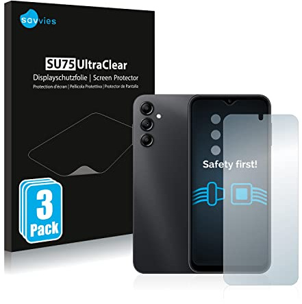 Savvies Schutzfolie für Samsung Galaxy A14 5G | (Display+Kamera) 6 Stück Transparenter Displayschutz Made in Germany Ultra-Klar Displayschutz-Folie
