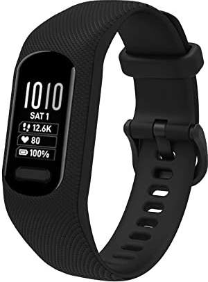 honecumi Armbänder Kompatibel mit Garmin vivosmart 5 Ersatzarmband Damen Herren, Weiches Silikon Klassisches verstellbares Sport Wechselarmband Zubehör Stilvolles Armband,Klein/Groß
