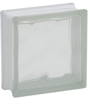 Vetro mattone ondulato chiaro Lung. 19 Larg. 19 Alt. 8 cm