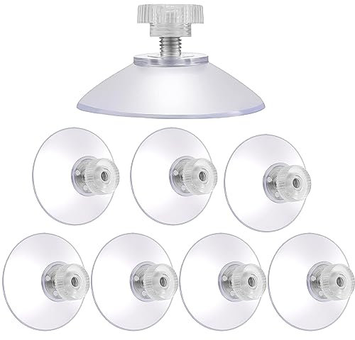 8 Stück Extra Stark PVC Transparente Saugnäpfe, Vielseitig Einsetzbare Saugknöpfe, Saugnäpfe mit Gewinde, Fenster Saugnäpfe, Starke Kleine Saugnäpfe für Fensterglas Auto Glas Badezimmer Wand Tür
