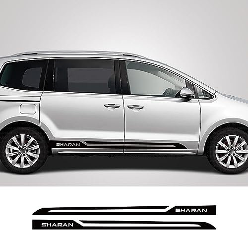 RWRAPS Auto-Seitentür-Aufkleber, Wohnmobil, Vinyl, Dekor-Aufkleber, Grafikstreifen, passend für VW Sharan 7N MPV, Autozubehör