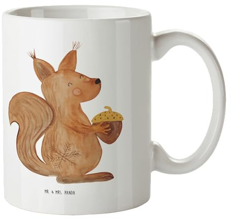 Mr. & Mrs. Panda Kindertasse Eichhörnchen Weihnachten - Geschenk, Kindergartenbecher, Heiligabend, Outdoorgeschirr, Kaffeetasse, Weihnachtsmotiv,