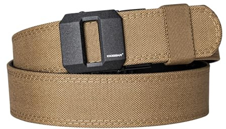 IDOGEAR Ceinture de pistolet Tactique Ceinturon Robustes 1,5 EDC Harnais Utilitaire en Nylon 38 mm Ceintures à cliquet Renforcée pour un Transport Dissimulé