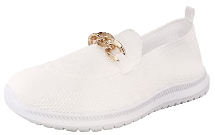 Leichte Frauen Schuhe - Laufschuhe Atmungsaktive Slip on Sneakers Frauen Turnschuhe Turnschuhe Freizeit Leichte Stoßfest 2024 Neue Orthopädische Sandalen Frauen
