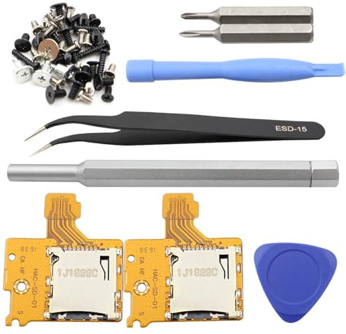 Hsthe Sea 2 Stück Ersatz-Micro-SD-Kartenleser-Steckplatz für Nint-endo Switch NS-Konsole, Speicherkartensteckplatz