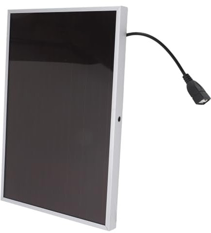 Panneau Solaire 20 W 12 V, Cadre en Aluminium, Silicium Amorphe, Chargeur de Panneau Solaire USB Ignifuge Résistant aux Hautes températures. Performance Efficace dans Une Faible