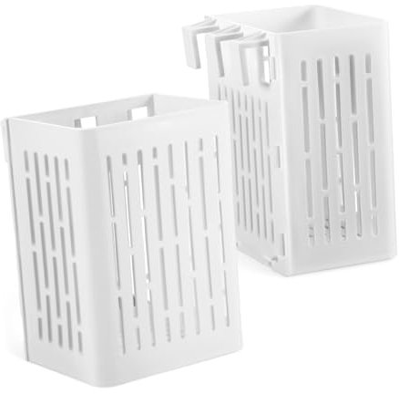 BUGUUYO 2pcs Plant Basket Hanging Planter for Aquarium Fish Tank Plant Holder Aquatic Plants Cup Fish Tank Plant Cup Aquarium Live Plants Holder Aquarium Plant Holder Plastic White