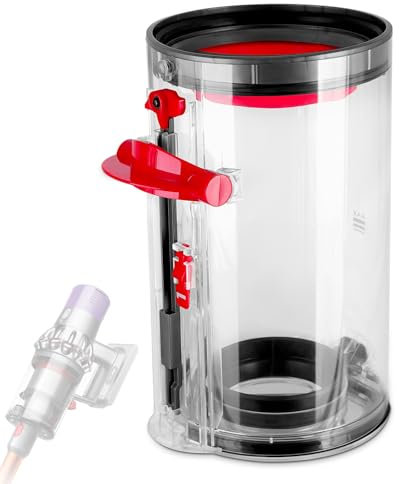 ACCTDLF Canister Dust Bin Replacement for Dyson V10 SV12 Animal Absolute Vacuum Cleaner Canister,Large Dust Bin Compatible with V10 Part No.969509-01(NOT FIT Small/Outsize Bin)