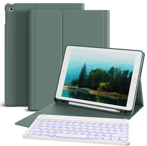 GKABXY Keyboard Case for iPad 10th Generation 2022 – Magic-Style Keyboard with Multi-Touch Trackpad – Floating Cantilever Stand – Magnetic Case for iPad 10.9 inch 10th Gen, Dark green