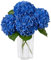 DuHouse Hortensien, künstliche Hortensien, Latex, fühlen sich echt an, mit langen Stielen und Blättern, für Heimdekoration, Party, Blumenarrangements, Hochzeitssträuße, Tafelaufsätze (Königsblau), 3