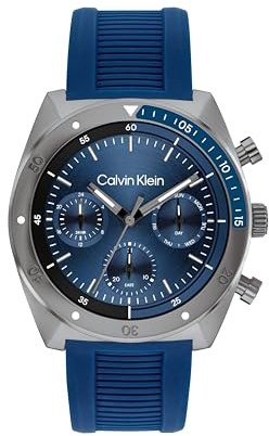 Calvin Klein Analogue Multifunction Quartz Watch for Men CK Flex Collection with Stainless Steel Bracelet or Silicone Strap
