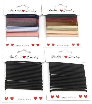 80 Stück starke elastische Haarbänder für Frauen - nahtlose Pferdeschwanzhalter, 2.5MM Snag-Free Haarbänder, Hair Bobbles für dickes Haar (Farbmischung)