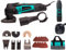 BLUEMARS 300W Oscillating Multi-Tool, 6 Variable Speeds & 3.2° Oscillation Angle, Tool-Free Blade Change, 17pc Accessories Kit for Sanding, Cutting, Scraping, Grinding