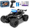 Joellfuner Coche Teledirigido para Niños, 2.4Ghz 1:16 Carro telecomandado con Cuatro Colores luz LED, 2WD 20KM/H Offroad Monster RC Truck con Marchas Altas y Bajas, RC Coche para de 3+ años (Negro)