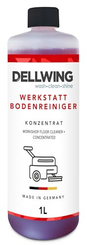 Dellwing Werkstattbodenreiniger 1 l, alkalisches HD Konzentrat für fettige und ölige Böden, Industriereiniger, Made in Germany