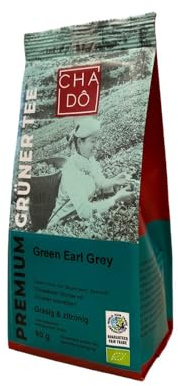 Cha Dô Grüner Tee, Earl Grey, WFTO, 90g