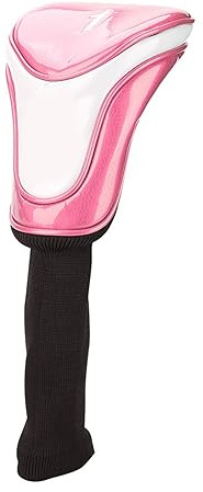 Pink PU Leather Golf Putter Head Cover, Durable Putter Cover with Large White Number, Elastic Fit Golf Club Headcover for Scratch Protection and Easy Identification (Type 1)