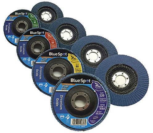 Home.smart 8 x Mixed Grit Flap Discs 115mm Zirconium Oxide Angle Grinder Sanding Wheels 4½ Inch