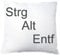 4you Design Kissen - Motiv Strg + Alt + Entf, Geschenkidee für Nerds/PC & Serien Fans, für ihn - Männer - Geburtstagsgeschenk Vatertag, Zierkissen, Dekokissen