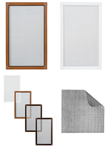 Mosquitera para mosquitera, marco de aluminio, 80 x 100, 110 x 130, 120 x 140 cm, Blanco