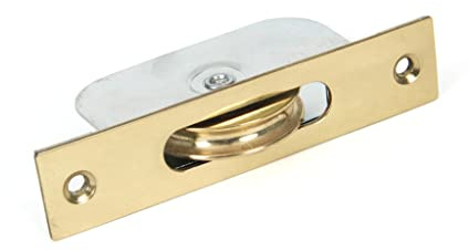 From The Anvil Lacquered Brass Square Ended Sash Pulley 75kg