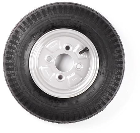 Roue complète 10 Pouces - Pneu 4.00-10 + Jante - diamètre de Trous : 4x100
