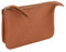Clairefontaine 410002C - Petite Trousse, Pochette 2 compartiments 13x9 cm en Véritable Cuir d'Agneau, Naturel