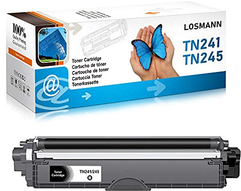 LOSMANN 1x Schwarz Toner Kompatibel für Brother TN241 TN242 TN245 TN246 für Brother DCP-9015CDW 9020CDW 9022CDW HL-3140CW 3150CDN 3150CDW 3170CDW MFC-9130CW 9140CDN 9142CDN 9330CDW 9332CDW 9340CDW