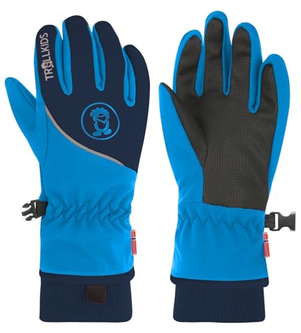 Trollkids Kids Trolltunga Glove | Wasserabweisend und winddicht, Hochelastisch, Fleece-Innenfutter, Gummierte Handflächen, Verbindungsclip