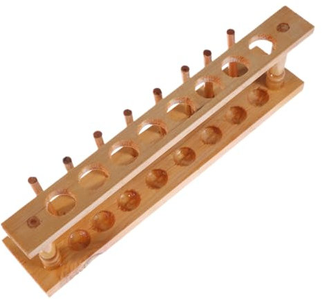 iplusmile Wissenschaftlicher Reagenzglasständer aus Holz Robuster Leichter Röhrenhalter 8-Loch-Rohrständer für Die Schule für Laborbedarf