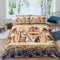 Bettwäscheset mit antikem Ägyptenmuster, Retro-Bettbezug für Damen und Herren und Erwachsene, ägyptische Kultur, Bettdeckenbezug, Tribal-Adler-Hunde-Design, Tagesdecke, 3-teilig, Doppelbett-Größe