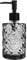 Topsky 330ml Dispenser sapone in Vetro, per cucina, bagno, pompa in vetro trasparente e plastica, detersivo per piatti, sapone liquido (Nero)