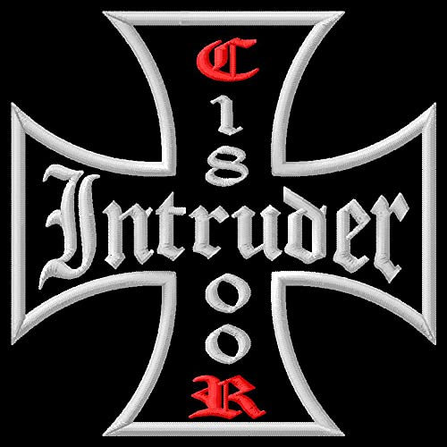 Masterpatch Aufnäher für Fans Suz Intruder C1800R Cross Patch für Suzuki Intruder C 1800R Biker Motorrad Parche Bordado Brodé Patch écusson Toppa Ricamata