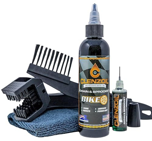 Clenzoil Chain & Sprocket CLP Kit - 4 oz Bottle, Needle, Towel & Brush