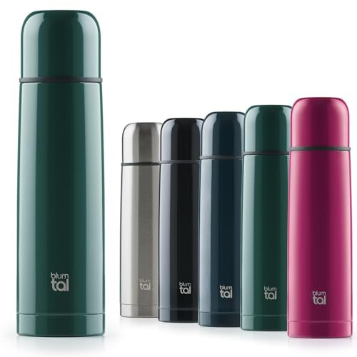 Blumtal Termos Caffè in Acciaio Inox Doppia Parete, Borraccia Termica per Bevande Calde e Fredde, Tappo Quick-Press, 700ml, Verde Scuro