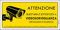 PUBBLIMANIA AREA VIDEOSORVEGLIATA Cartello in alluminio composito metallo 3 mm di spessore (Cm 29x14,5) (Area Videosorvegliata)