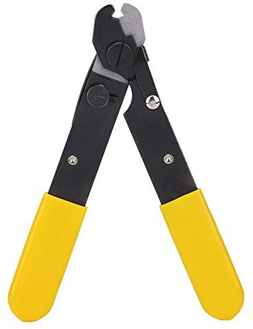 SagaSave Pince à dénuder pour fibre optique, modèle FO103-S, Dénudeur de fibre optique, Jaune, Acier