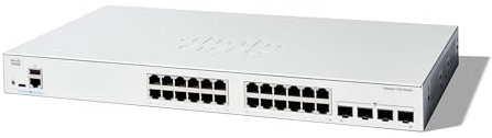 Cisco Commutateur administrable Cisco Catalyst 1300-24T-4G, 24 Ports GE, Ports SFP 4x1GE, Garantie limitée à Vie (C1300-24T-4G)