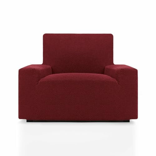 SOFASKINS® super elastischer überzug, Sofabezug 1 sitzer, atmungsaktiv, bequem und langlebig, Sofa überzug, Einfach anzubringen, Maße (70-110Cm), Farbe Bordeaux