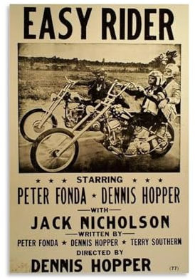 LAHTI Easy Rider Filmposter, dekoratives Gemälde, Leinwand-Wandposter und Kunstdruck, modernes Familienschlafzimmer-Dekor-Poster, 20 x 30 cm