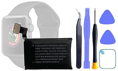 HIGHAKKU Smartwatch Replacement Battery A1847 Compatible with Apple Watch iWatch Series 3 3rd Generation 38 mm (GPS Version) (Not Fit for GPS + Cellular/LTE) with Tools