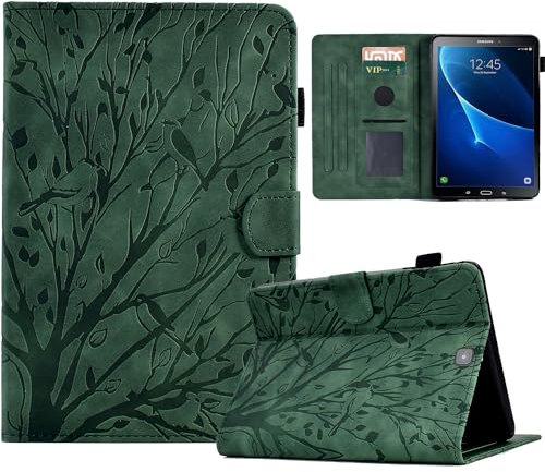 Funda para Samsung Galaxy Tab S2 9.7'' SM-T810 /T815 /T815 /T819 Slim Carcasa Cuero PU Proteccíon en Estilo Libro con Función de Soporte y Ranura para Tarjetas - Verde