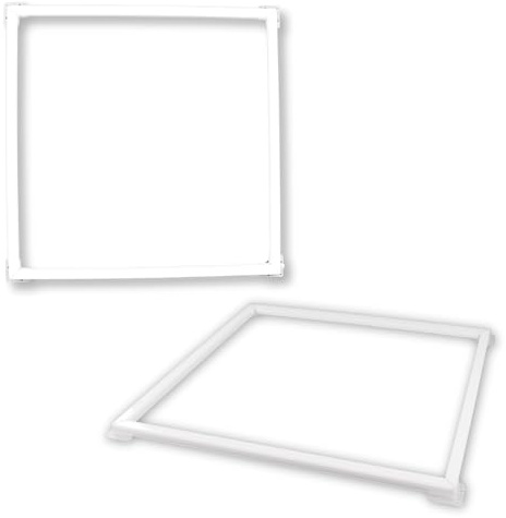 LUXULA 2er Pack beleuchteter LED Rahmen 62x62cm, 40W 4000lm, 4000K | steckbarer Leuchtrahmen, inkl. 230V Netzteil, Lichtdesign, Alternative zum LED-Panel, Rasterleuchte, Einbaulampe
