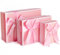 Airuisike Scatole regalo con coperchio per regali, set di 3 scatole regalo rosa con nastro, scatole assortite per regali, scatola regalo robusta e preconfezionata
