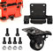 Kit de ruedas delanteras de construcción de acero mejorado compatible con caja de herramientas rodante M-ilwaukee Packout, kit de ruedas giratorias Packout, capacidad de 200 libras