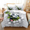 Tomifine Panda Bettwäsche, Süßer Panda Tier Bettbezüge Set mit Reißverschluss für Kinder Jungen Mädchen (135x200cm+80x80cmx2,Grau)