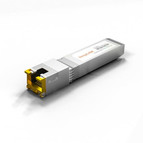 keepLiNK 10GBase-T RJ45 SFP+ Module, 10G Copper SFP+ Transceiver, Ethernet SFP Module up to 30-Meter, Plug and Play Hot Pluggable, Durable and Highly Compatible