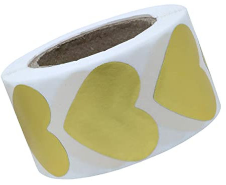 VILLCASE 1 Etiqueta Pegatinas Botellas De Agua Pegatinas Etiqueta Engomada De La Botella De Agua Sello Del Sobre as Para as Forma De Corazón Golden